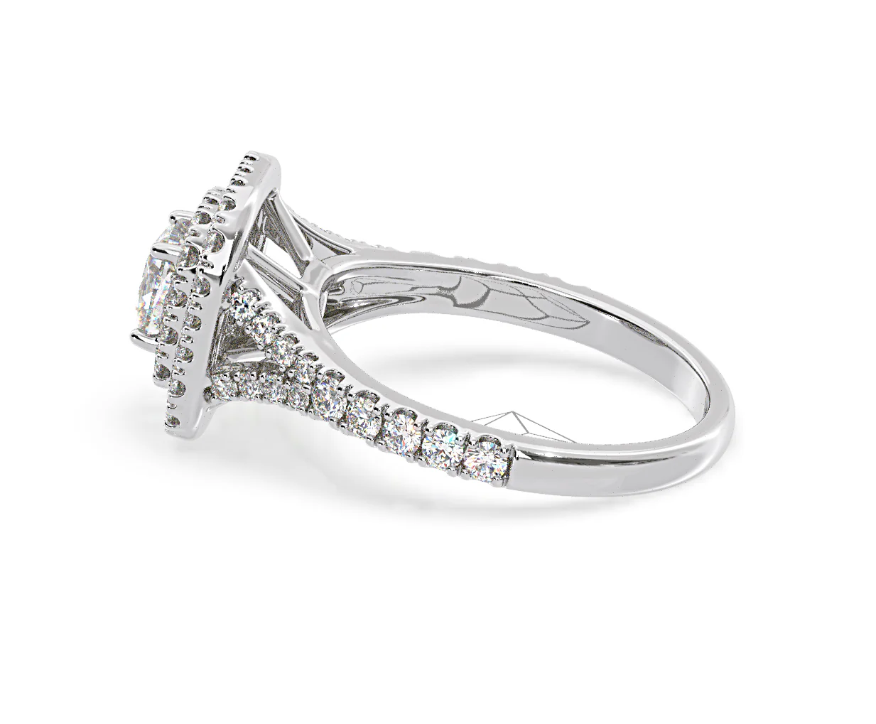 Anastasia Diamond Halo Engagement Ring in Platinum 1.30ct G/SI1 - Image 30