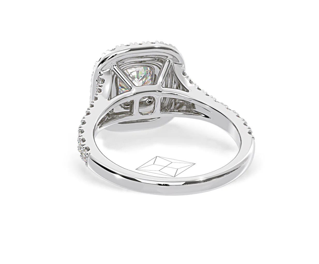 Anastasia Diamond Halo Engagement Ring in Platinum 1.30ct G/SI1 - Image 44