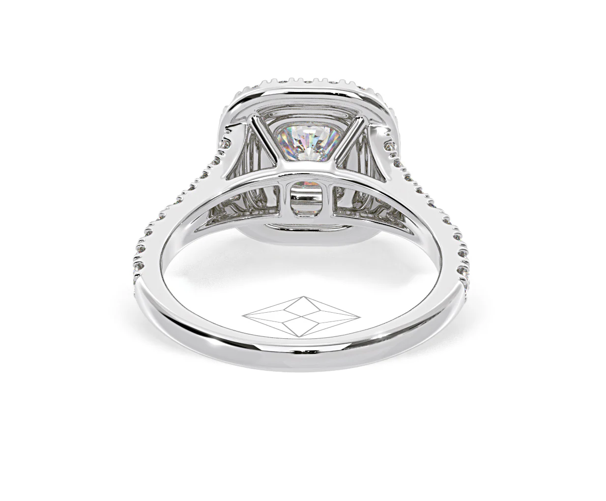 Anastasia Diamond Halo Engagement Ring in Platinum 1.30ct G/SI1 - Image 48
