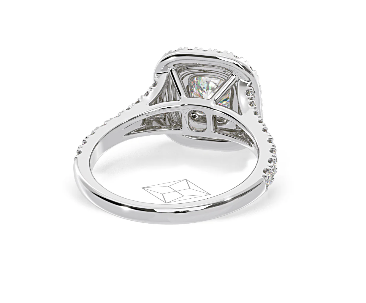 Anastasia Diamond Halo Engagement Ring in Platinum 1.30ct G/SI1 - Image 51