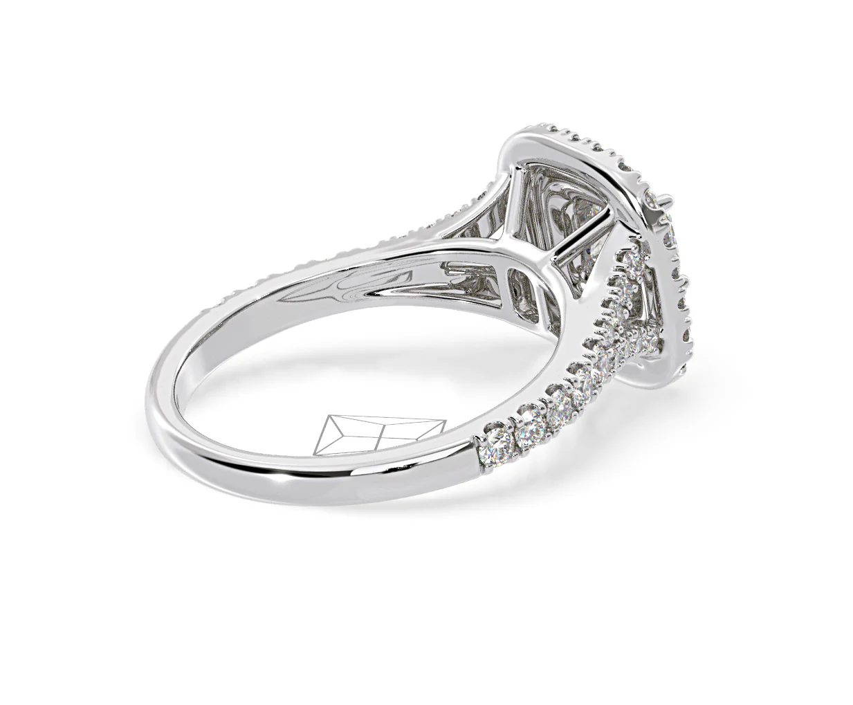 Anastasia Diamond Halo Engagement Ring in Platinum 1.30ct G/SI1 - Image 59