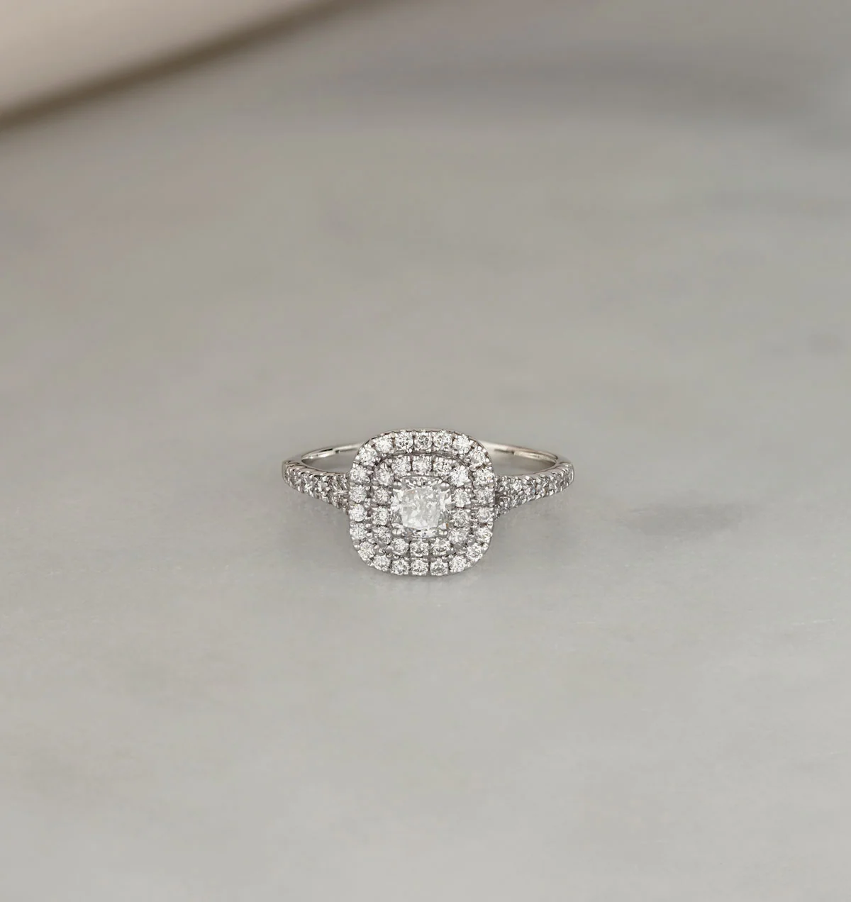 Anastasia Diamond Halo Engagement Ring in Platinum 1.30ct G/SI1 - Image 6