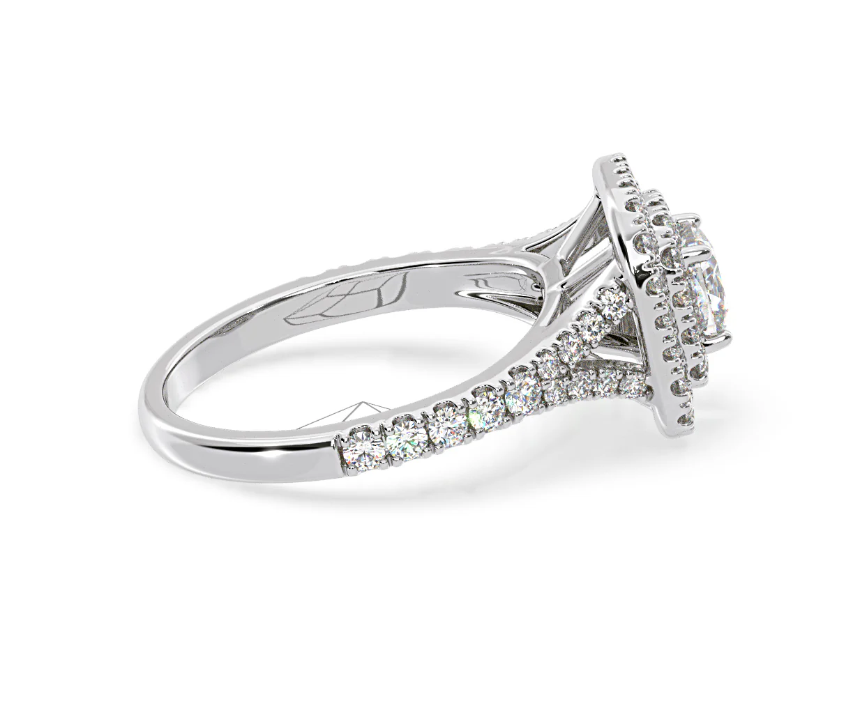 Anastasia Diamond Halo Engagement Ring in Platinum 1.30ct G/SI1 - Image 66