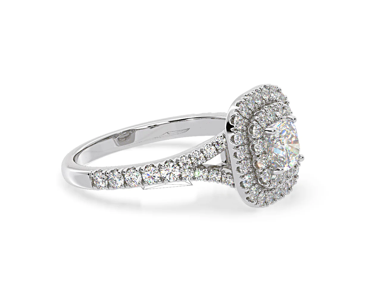 Anastasia Diamond Halo Engagement Ring in Platinum 1.30ct G/SI1 - Image 74