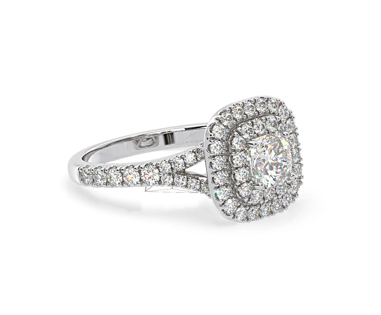 Anastasia Diamond Halo Engagement Ring in Platinum 1.30ct G/SI1 - Image 78