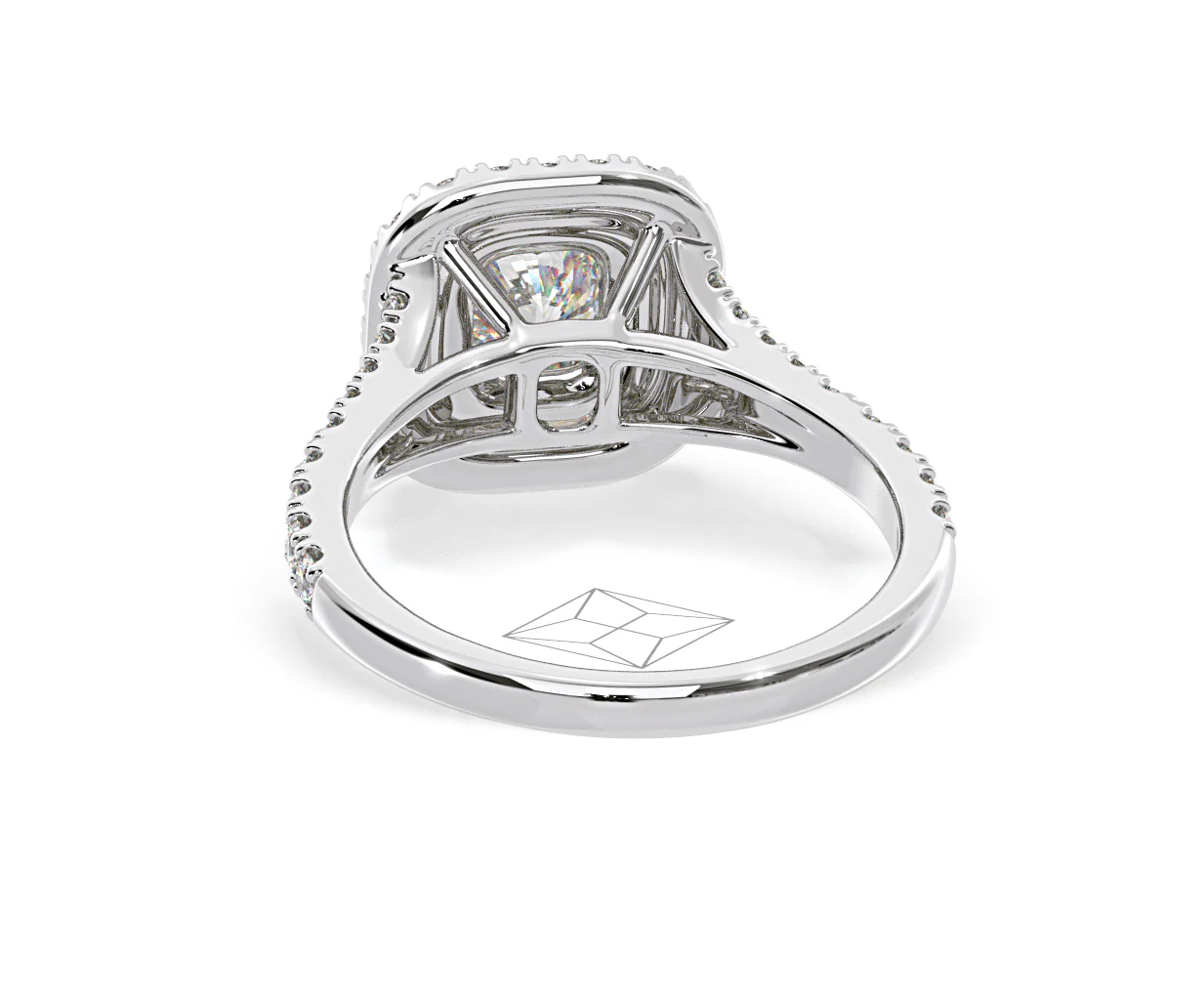 Anastasia Diamond Halo Engagement Ring in Platinum 1.30ct G/VS2 - Image 127