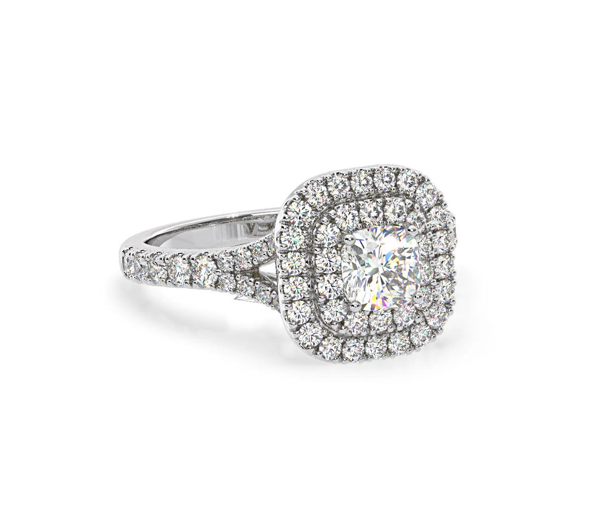 Anastasia Diamond Halo Engagement Ring in Platinum 1.30ct G/VS2 - Image 164