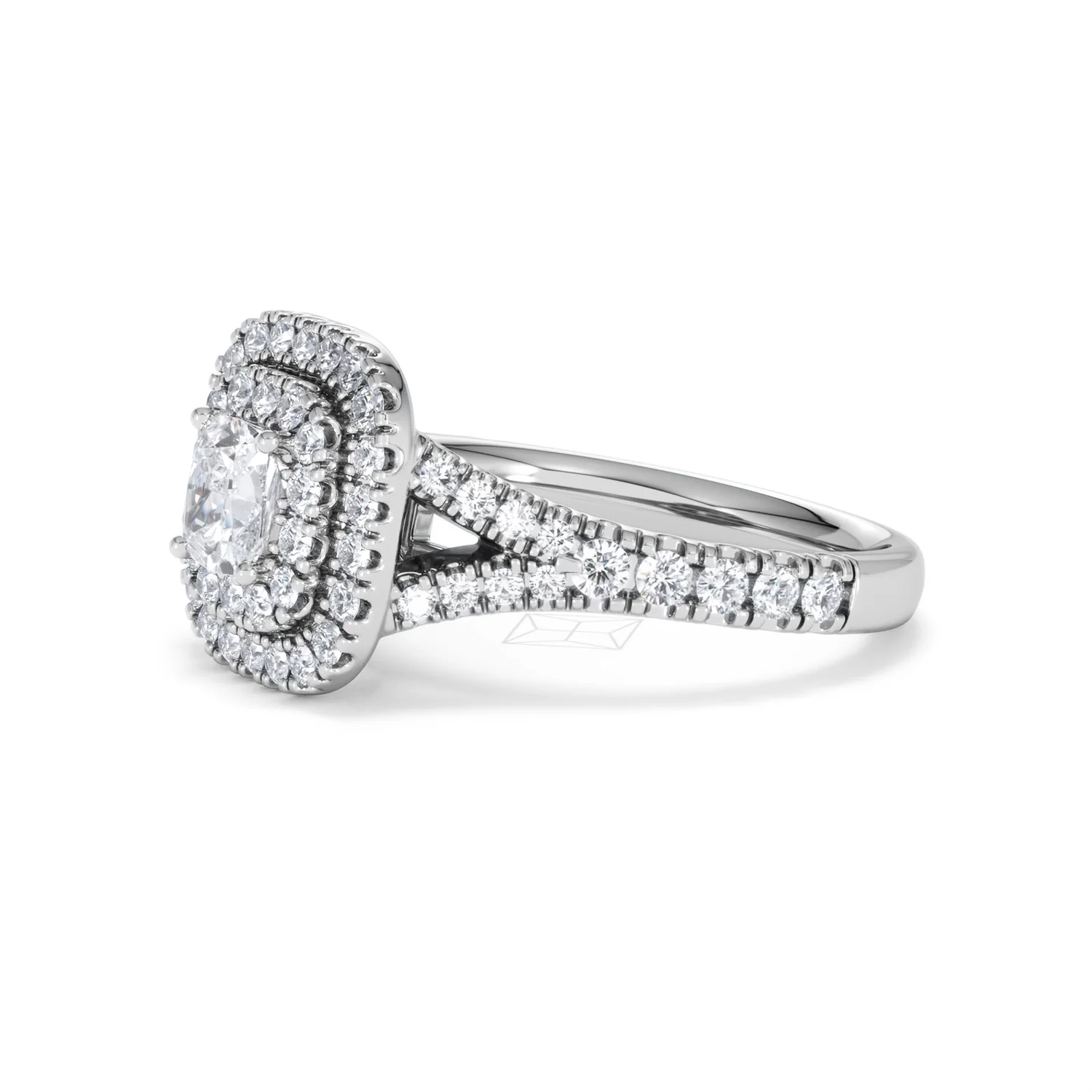 Anastasia Diamond Halo Engagement Ring in Platinum 1.30ct G/VS2 - Image 77