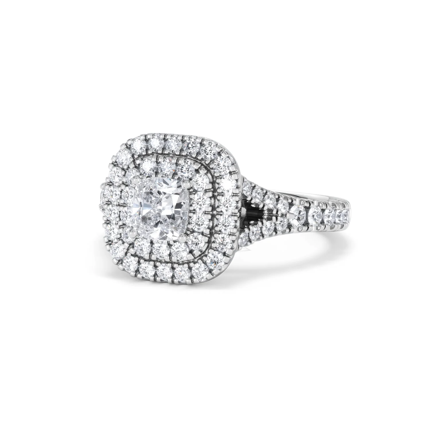 Anastasia Diamond Halo Engagement Ring in Platinum 1.30ct G/VS2 - Image 85