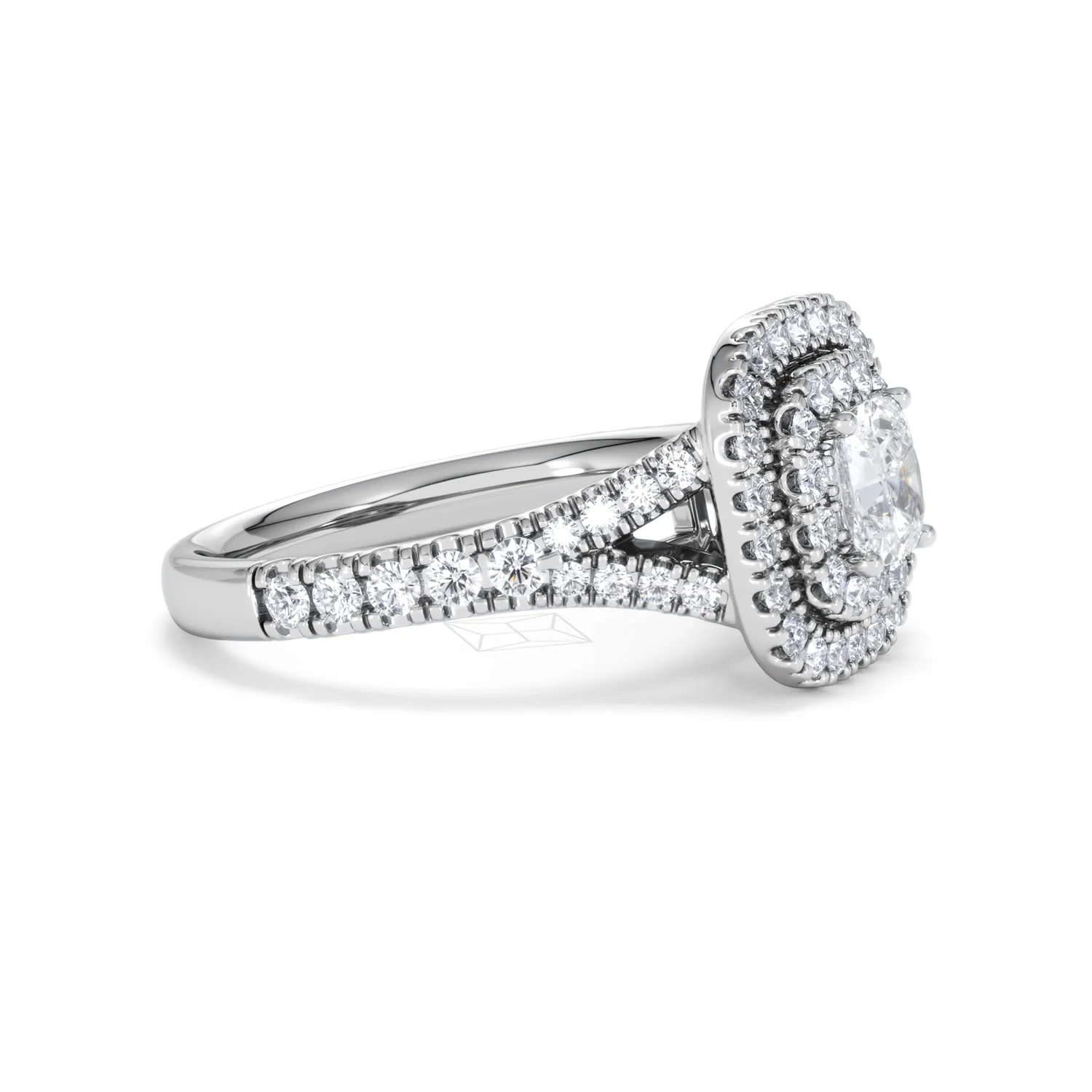 Anastasia GIA Diamond Halo Engagement Ring in Platinum 1.45ct G/VS2 - Image 24