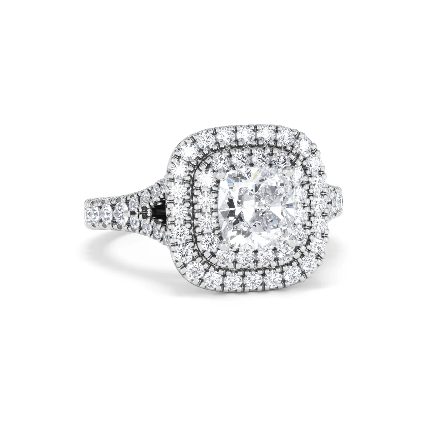 Anastasia GIA Diamond Halo Engagement Ring in Platinum 1.85ct G/VS2 - Image 11