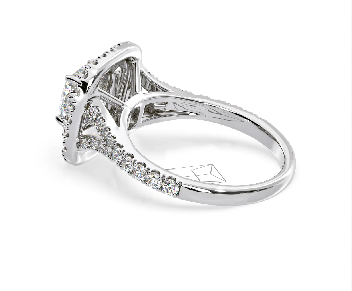 Anastasia GIA Diamond Halo Engagement Ring in Platinum 1.85ct G/VS2 - Image 114