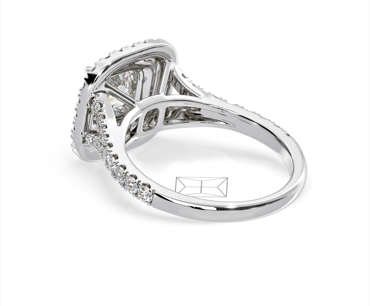 Anastasia GIA Diamond Halo Engagement Ring in Platinum 1.85ct G/VS2 - Image 118