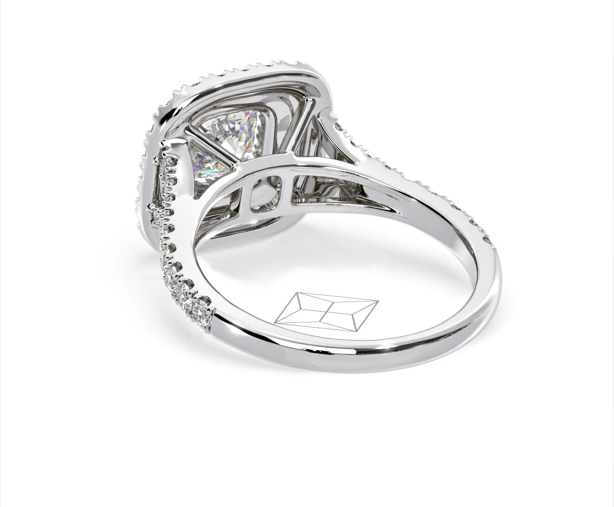 Anastasia GIA Diamond Halo Engagement Ring in Platinum 1.85ct G/VS2 - Image 121
