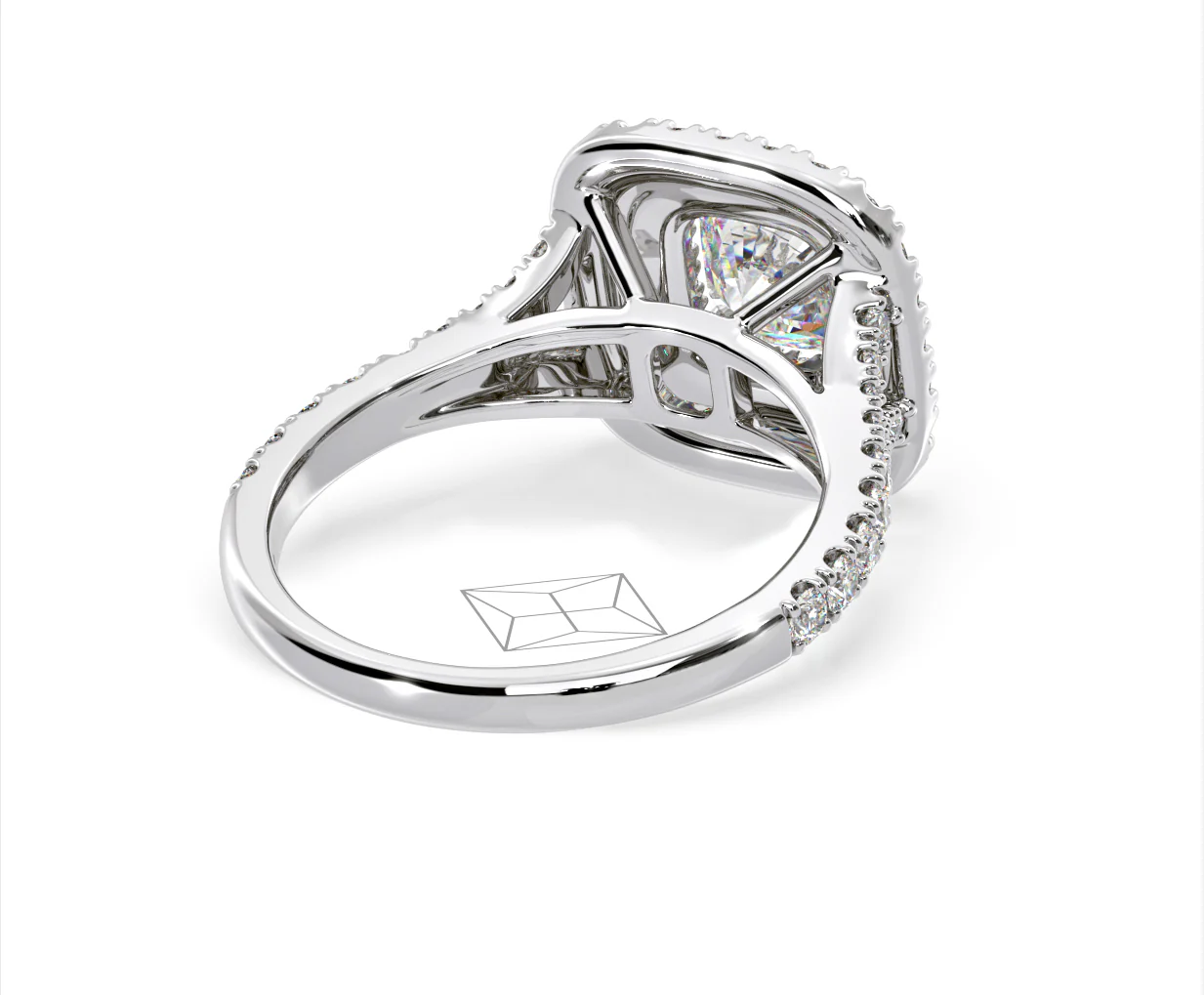 Anastasia GIA Diamond Halo Engagement Ring in Platinum 1.85ct G/VS2 - Image 134