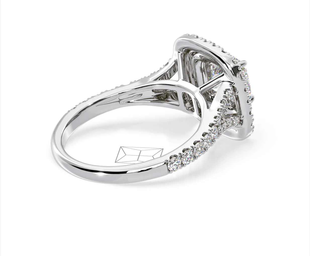 Anastasia GIA Diamond Halo Engagement Ring in Platinum 1.85ct G/VS2 - Image 139