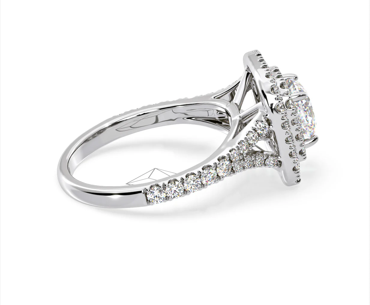 Anastasia GIA Diamond Halo Engagement Ring in Platinum 1.85ct G/VS2 - Image 145