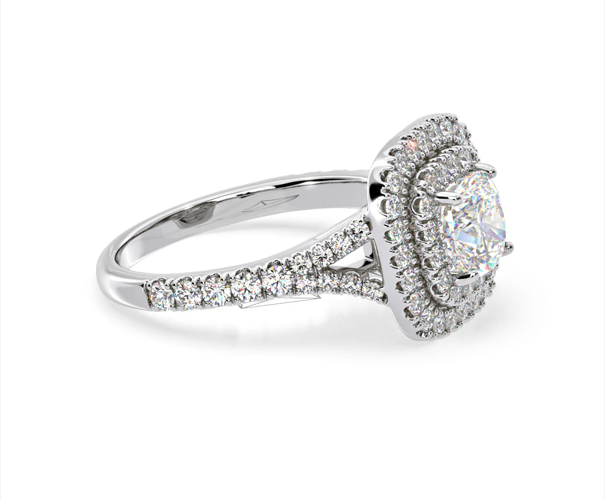 Anastasia GIA Diamond Halo Engagement Ring in Platinum 1.85ct G/VS2 - Image 153