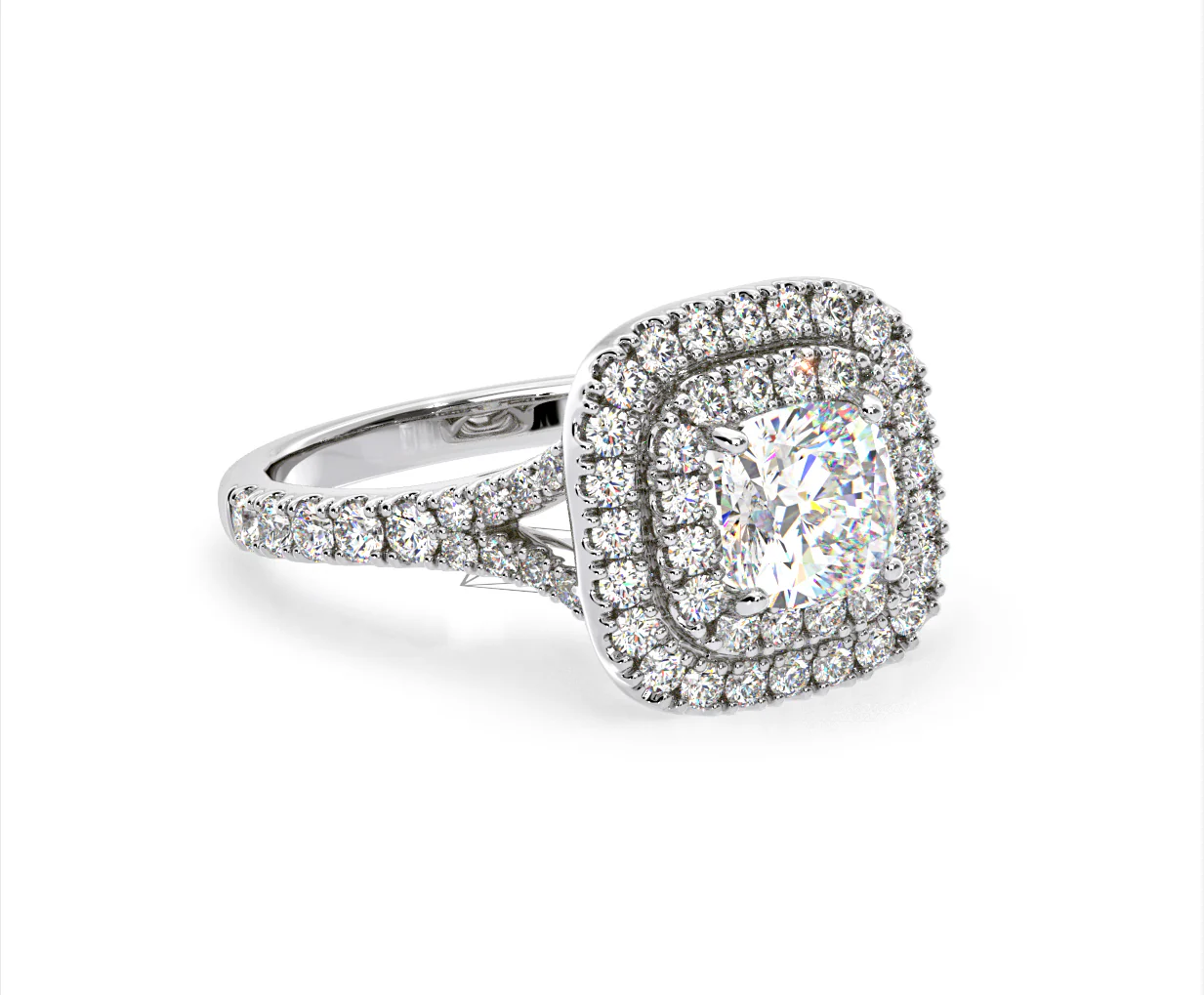 Anastasia GIA Diamond Halo Engagement Ring in Platinum 1.85ct G/VS2 - Image 160