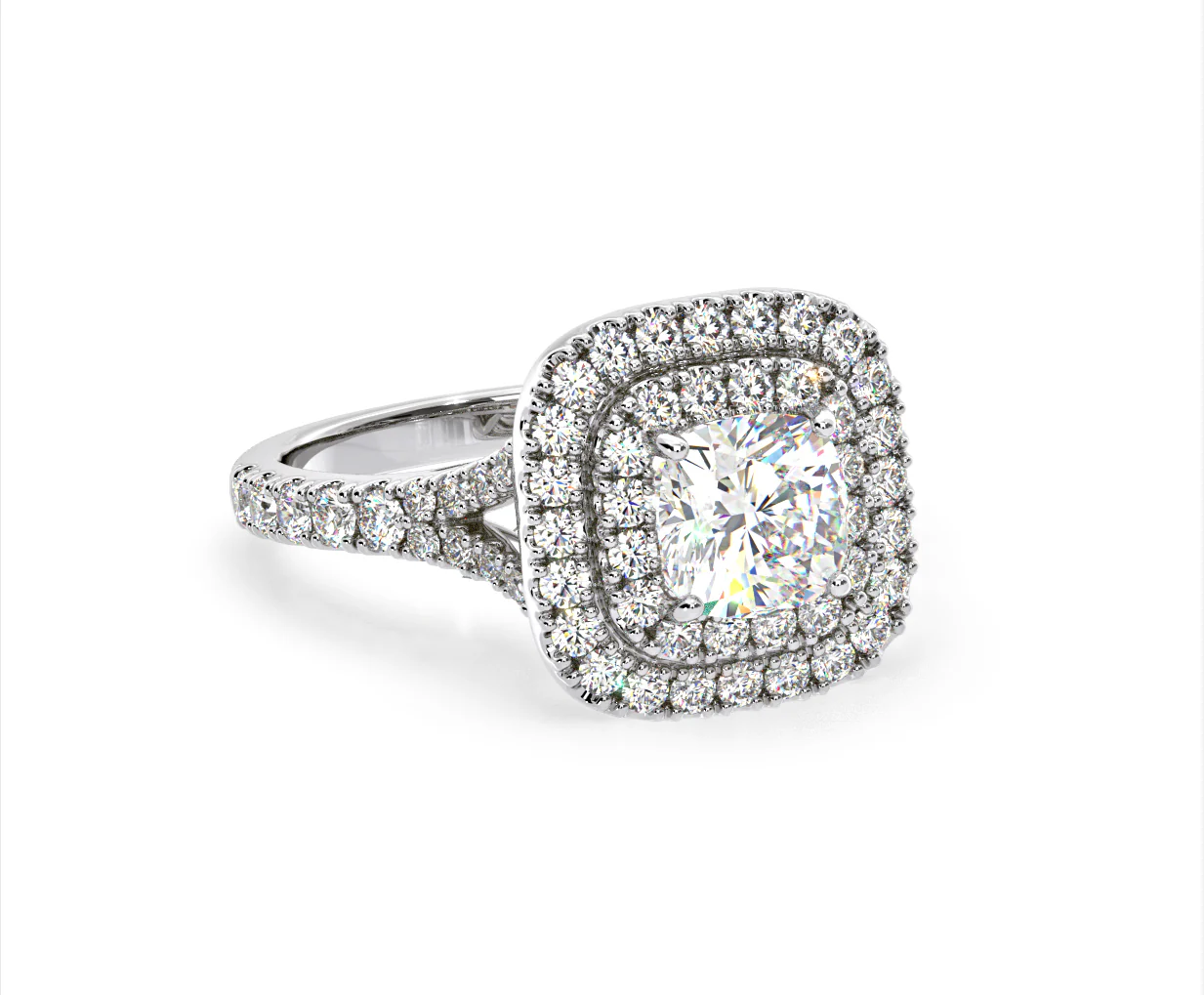 Anastasia GIA Diamond Halo Engagement Ring in Platinum 1.85ct G/VS2 - Image 162