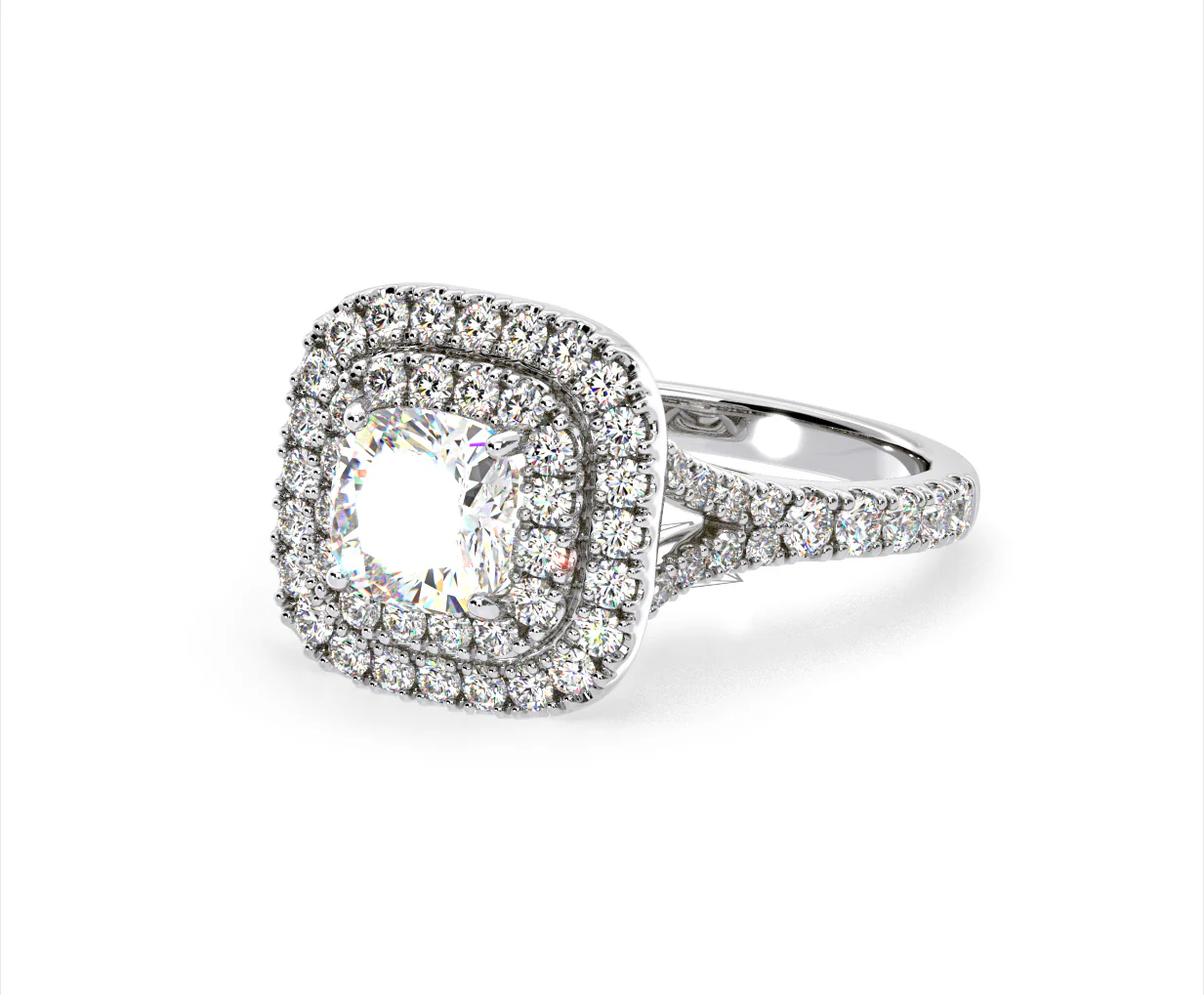 Anastasia GIA Diamond Halo Engagement Ring in Platinum 1.85ct G/VS2 - Image 94