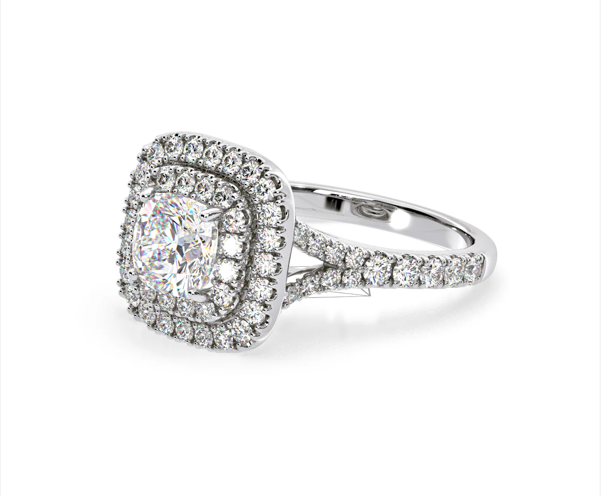 Anastasia GIA Diamond Halo Engagement Ring in Platinum 1.85ct G/VS2 - Image 97