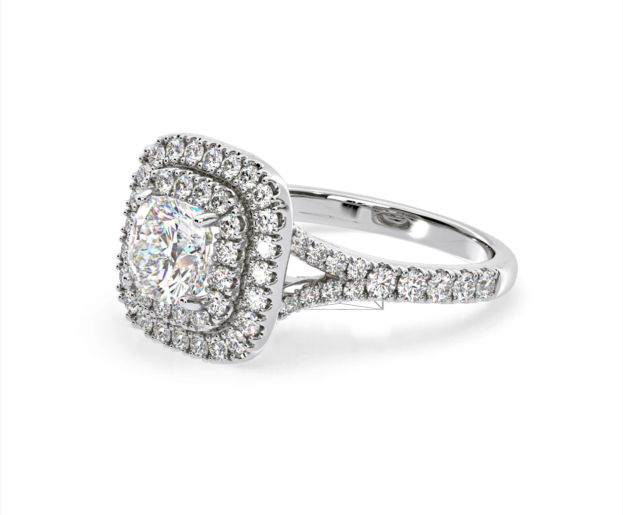 Anastasia GIA Diamond Halo Engagement Ring in Platinum 1.85ct G/VS2 - Image 98