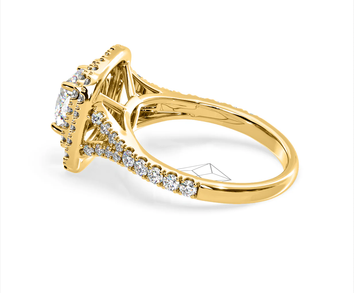 Anastasia Lab Diamond Halo Engagement Ring in 18K Gold 2.15ct F/VS1 - Image 112
