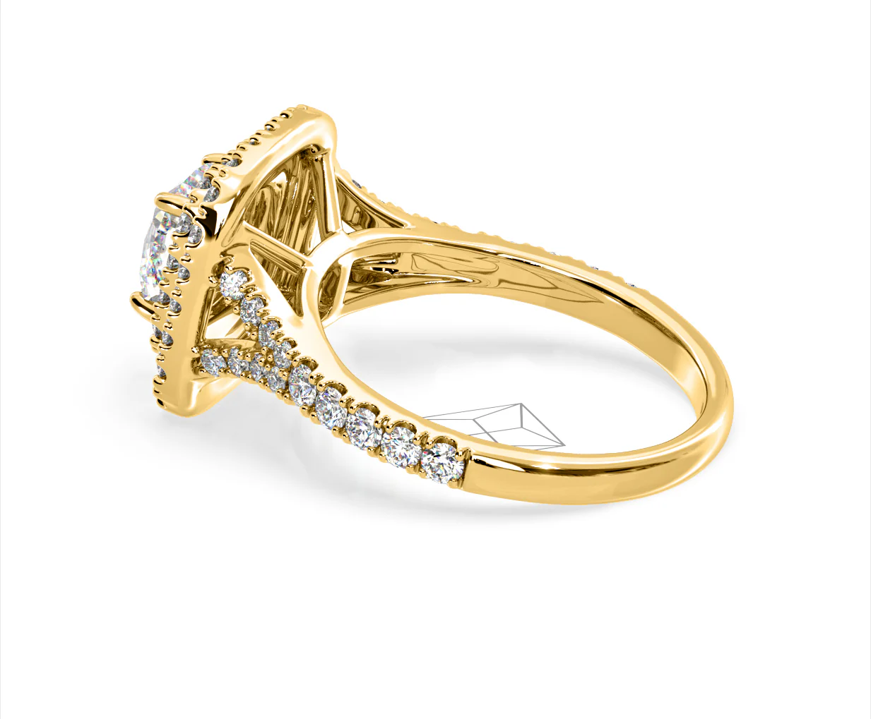 Anastasia Lab Diamond Halo Engagement Ring in 18K Gold 2.15ct F/VS1 - Image 113