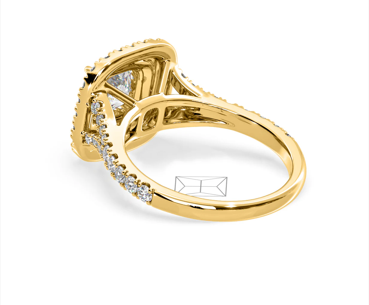 Anastasia Lab Diamond Halo Engagement Ring in 18K Gold 2.15ct F/VS1 - Image 118