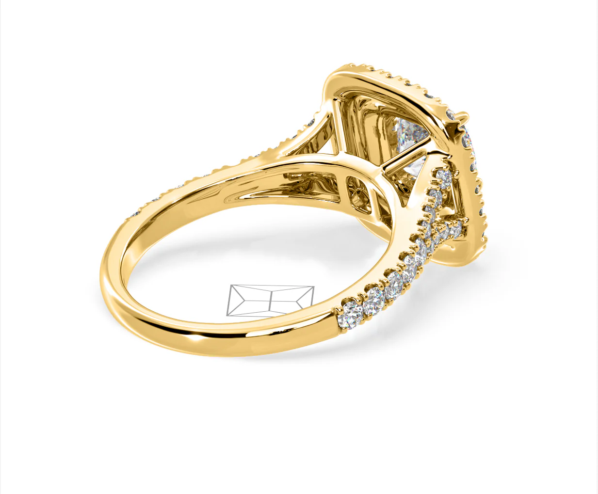 Anastasia Lab Diamond Halo Engagement Ring in 18K Gold 2.15ct F/VS1 - Image 138