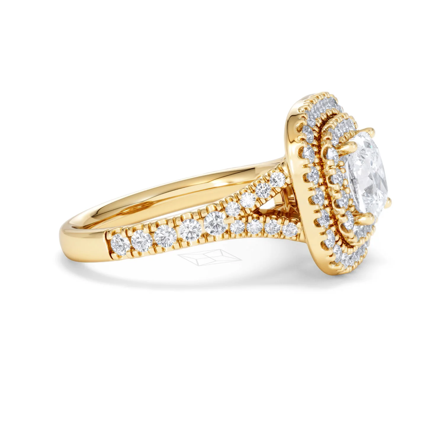 Anastasia Lab Diamond Halo Engagement Ring in 18K Gold 2.15ct F/VS1 - Image 24