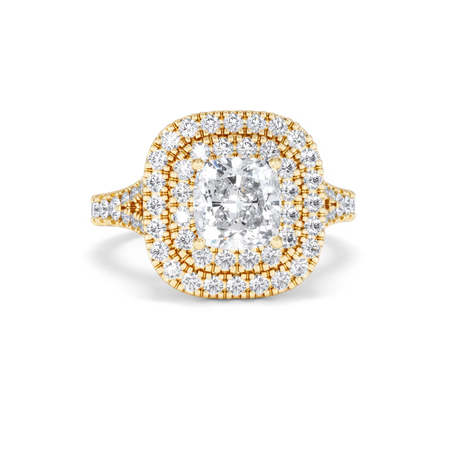 Anastasia Lab Diamond Halo Engagement Ring in 18K Gold 2.15ct F/VS1 - Image 9