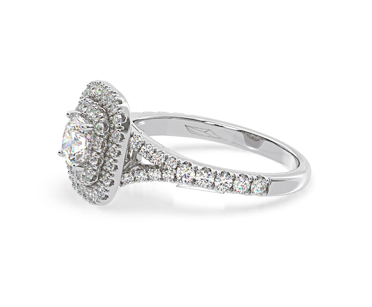 Anastasia Lab Diamond Halo Engagement Ring in Platinum 1.30ct F/VS1 - Image 105