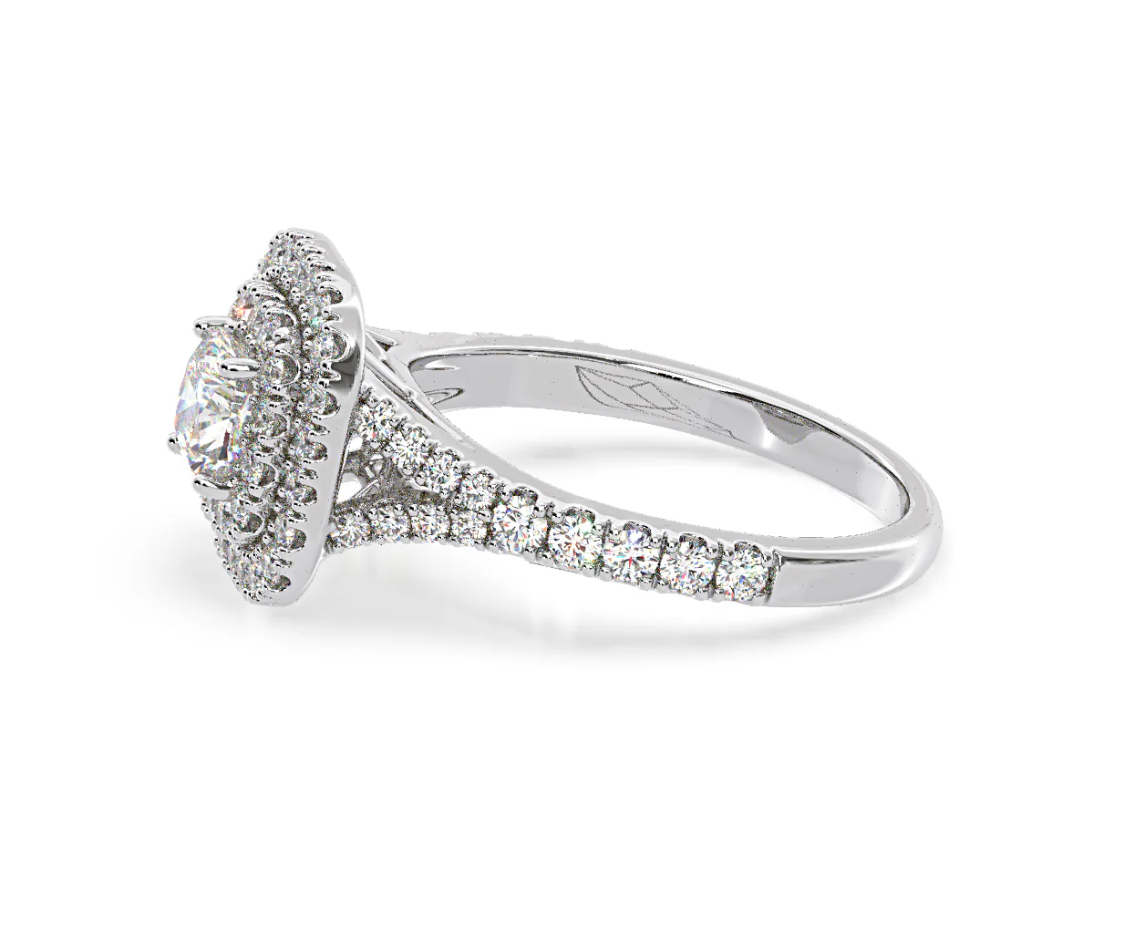 Anastasia Lab Diamond Halo Engagement Ring in Platinum 1.30ct F/VS1 - Image 107