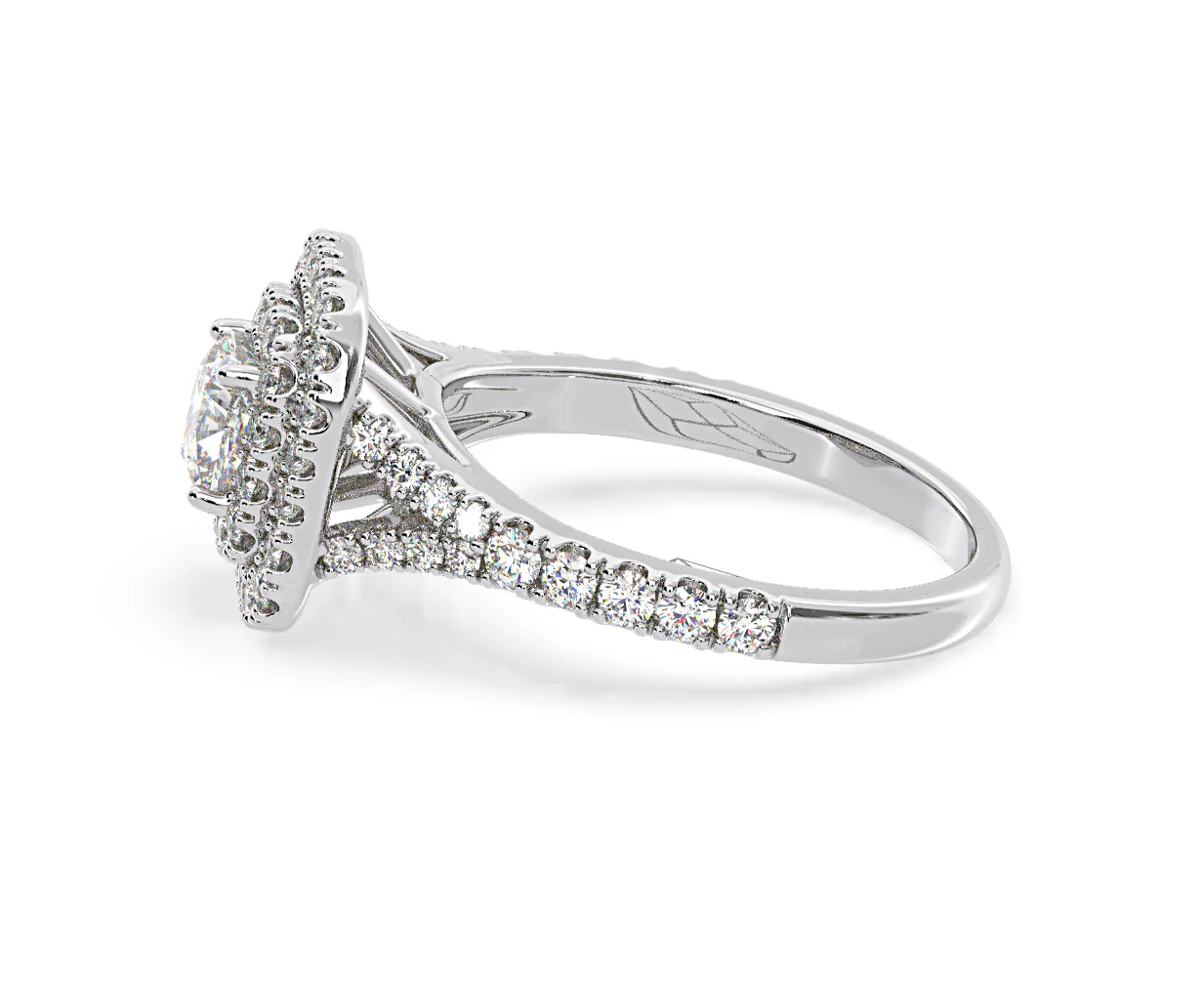 Anastasia Lab Diamond Halo Engagement Ring in Platinum 1.30ct F/VS1 - Image 109