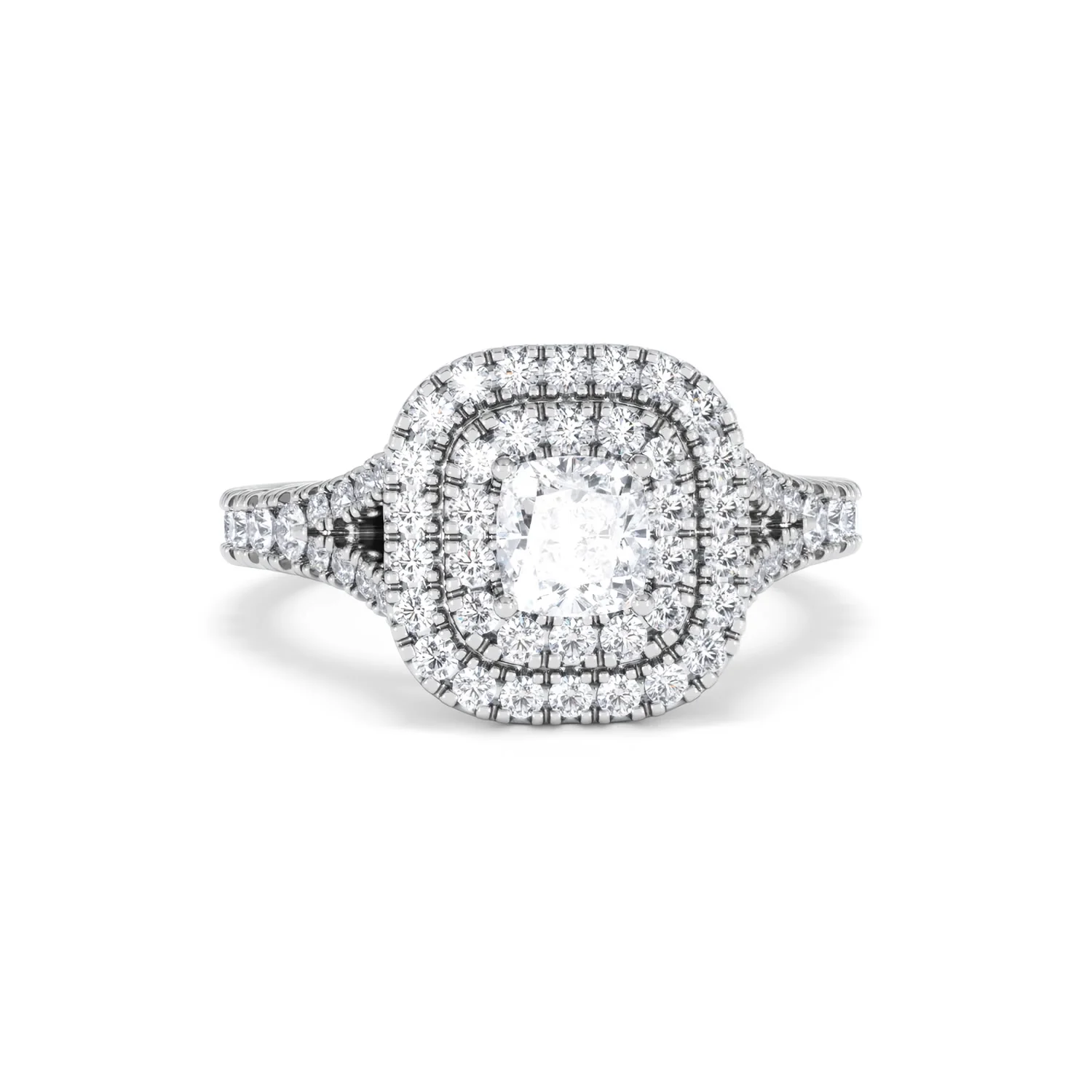 Anastasia Lab Diamond Halo Engagement Ring in Platinum 1.30ct F/VS1 - Image 11