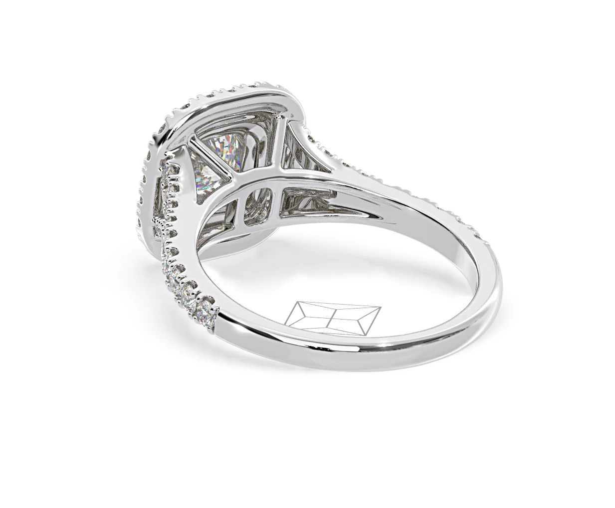 Anastasia Lab Diamond Halo Engagement Ring in Platinum 1.30ct F/VS1 - Image 122