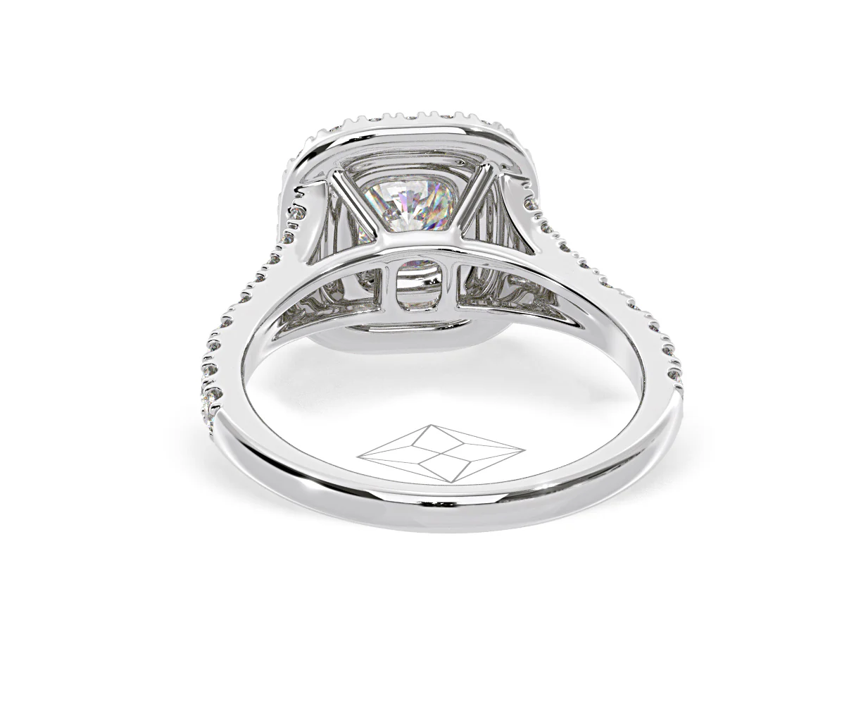 Anastasia Lab Diamond Halo Engagement Ring in Platinum 1.30ct F/VS1 - Image 128
