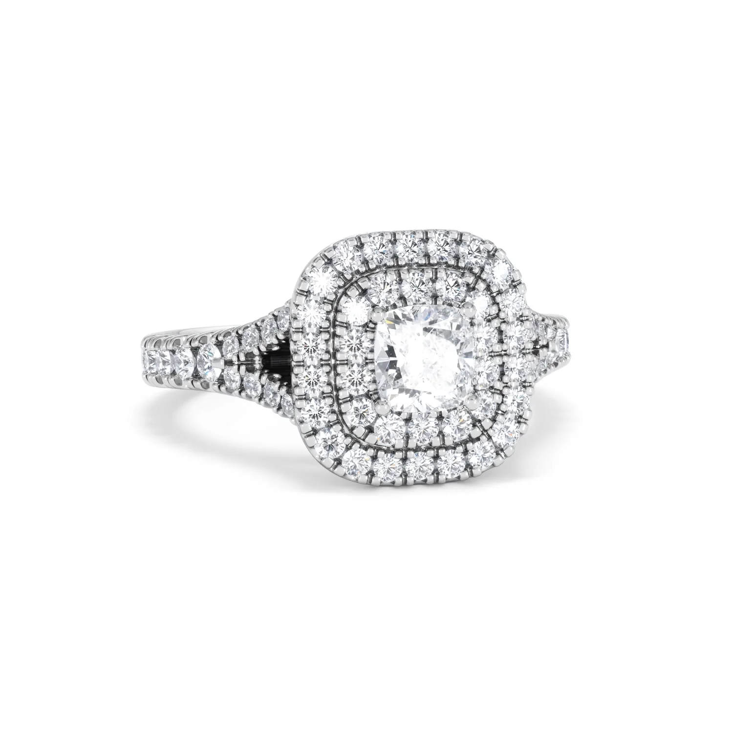 Anastasia Lab Diamond Halo Engagement Ring in Platinum 1.30ct F/VS1 - Image 13