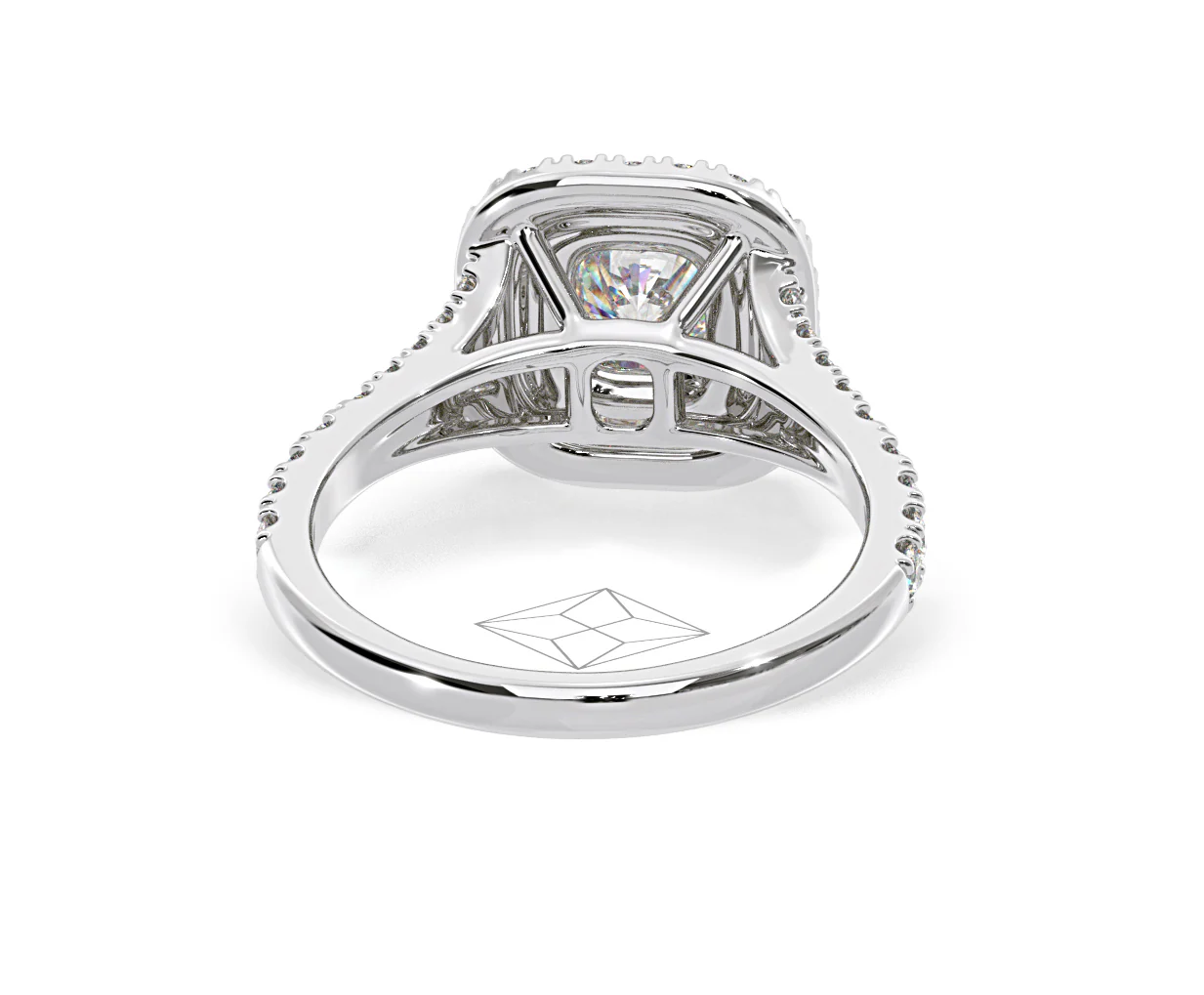 Anastasia Lab Diamond Halo Engagement Ring in Platinum 1.30ct F/VS1 - Image 131