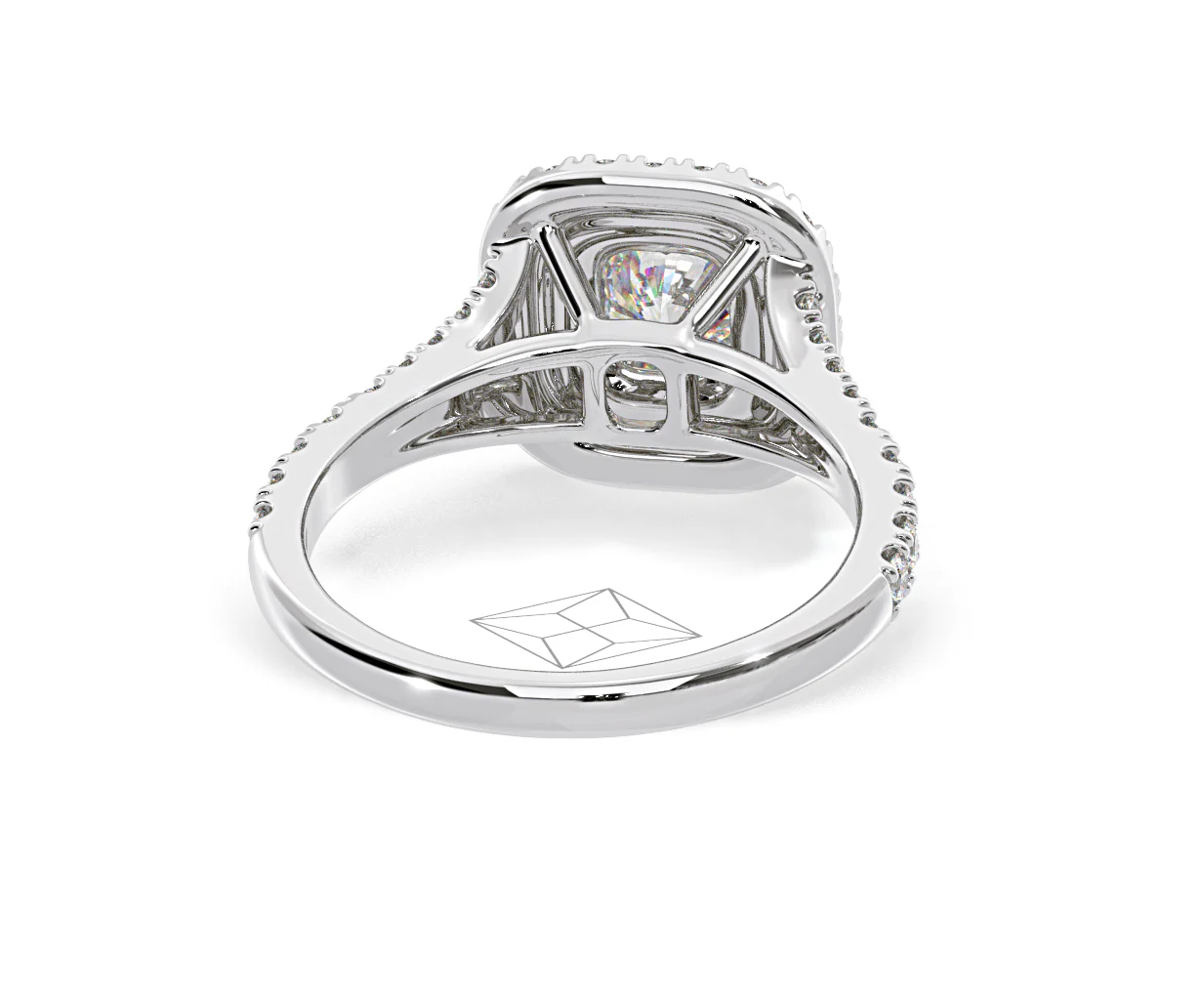 Anastasia Lab Diamond Halo Engagement Ring in Platinum 1.30ct F/VS1 - Image 132