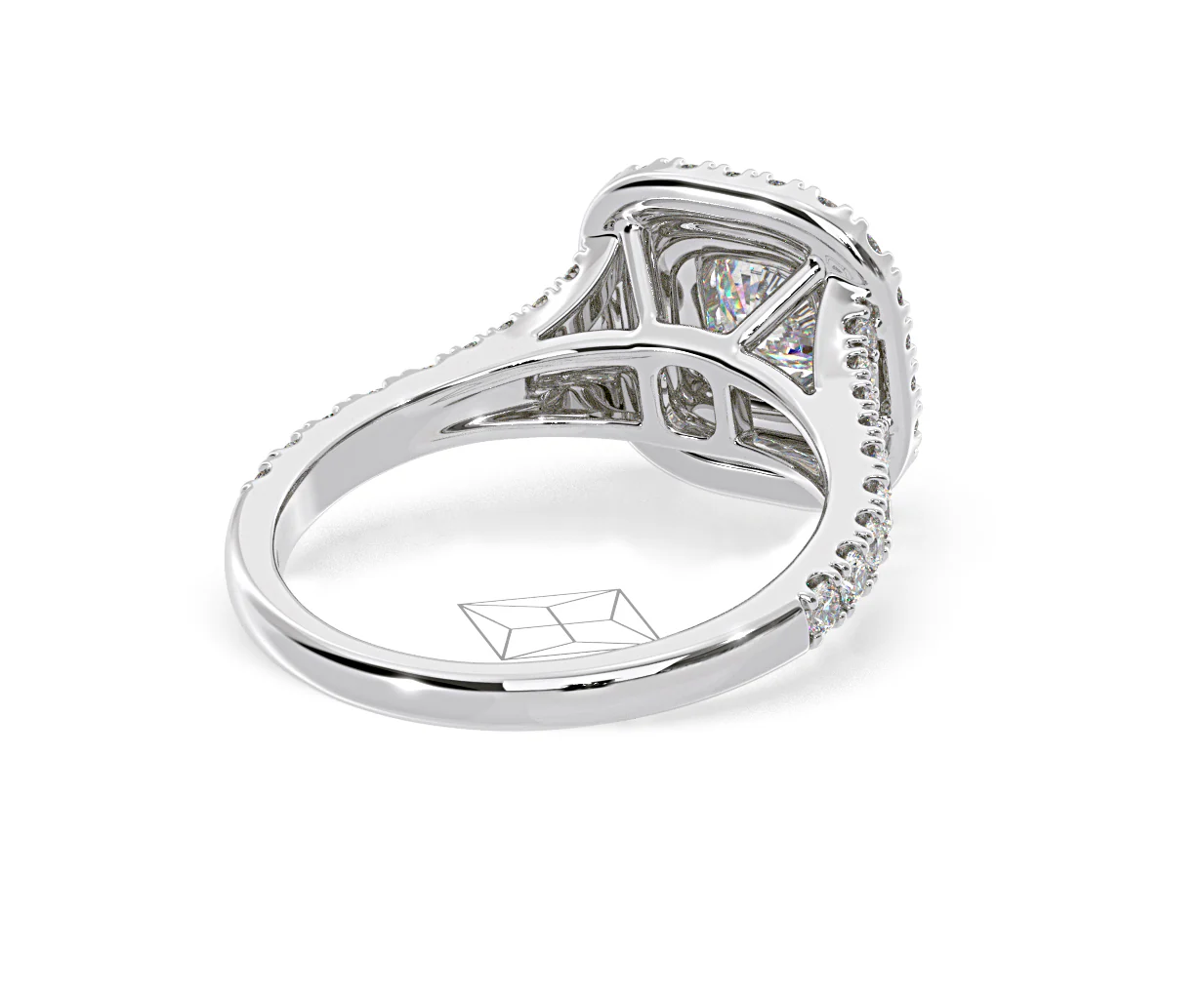 Anastasia Lab Diamond Halo Engagement Ring in Platinum 1.30ct F/VS1 - Image 136