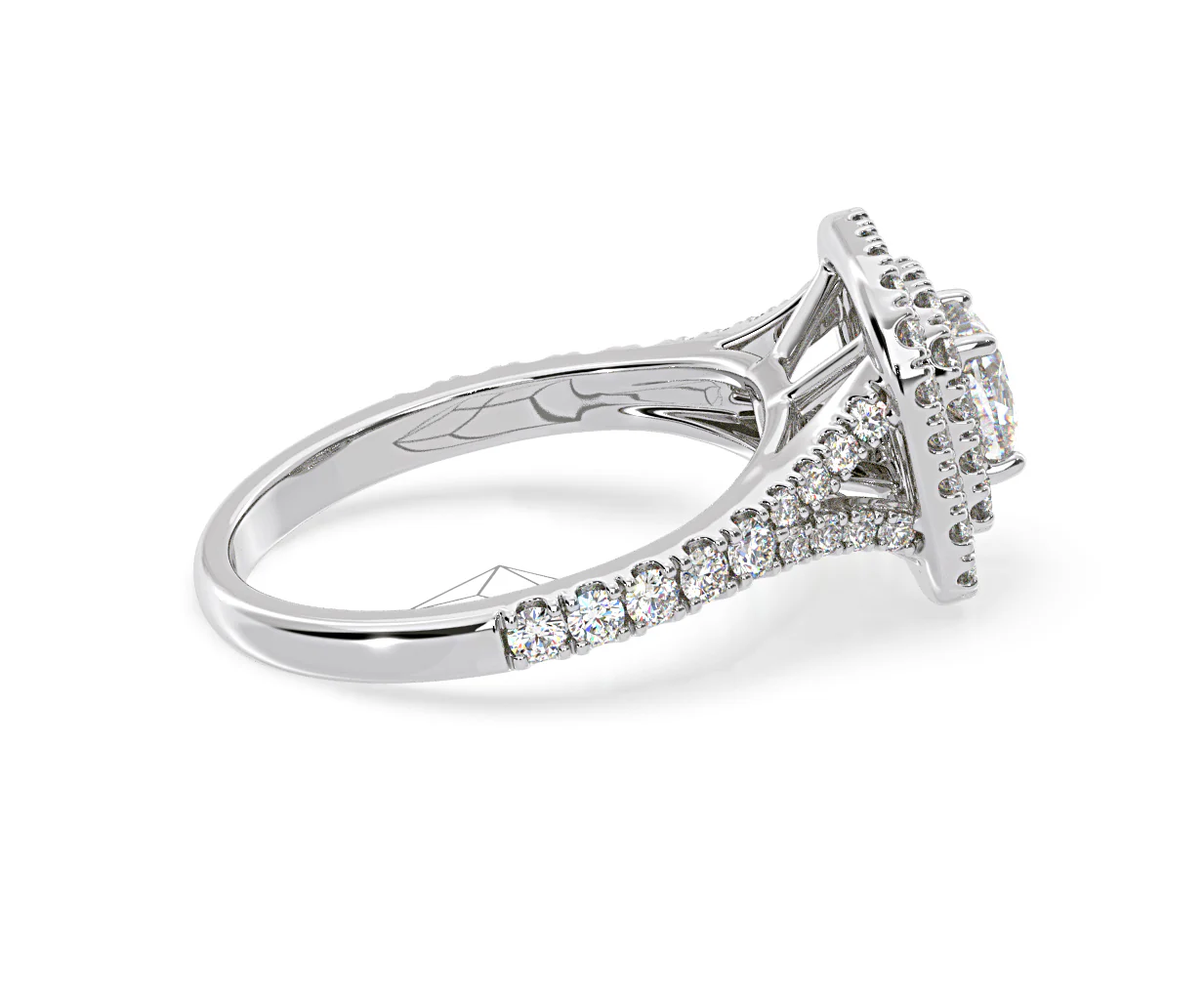 Anastasia Lab Diamond Halo Engagement Ring in Platinum 1.30ct F/VS1 - Image 147