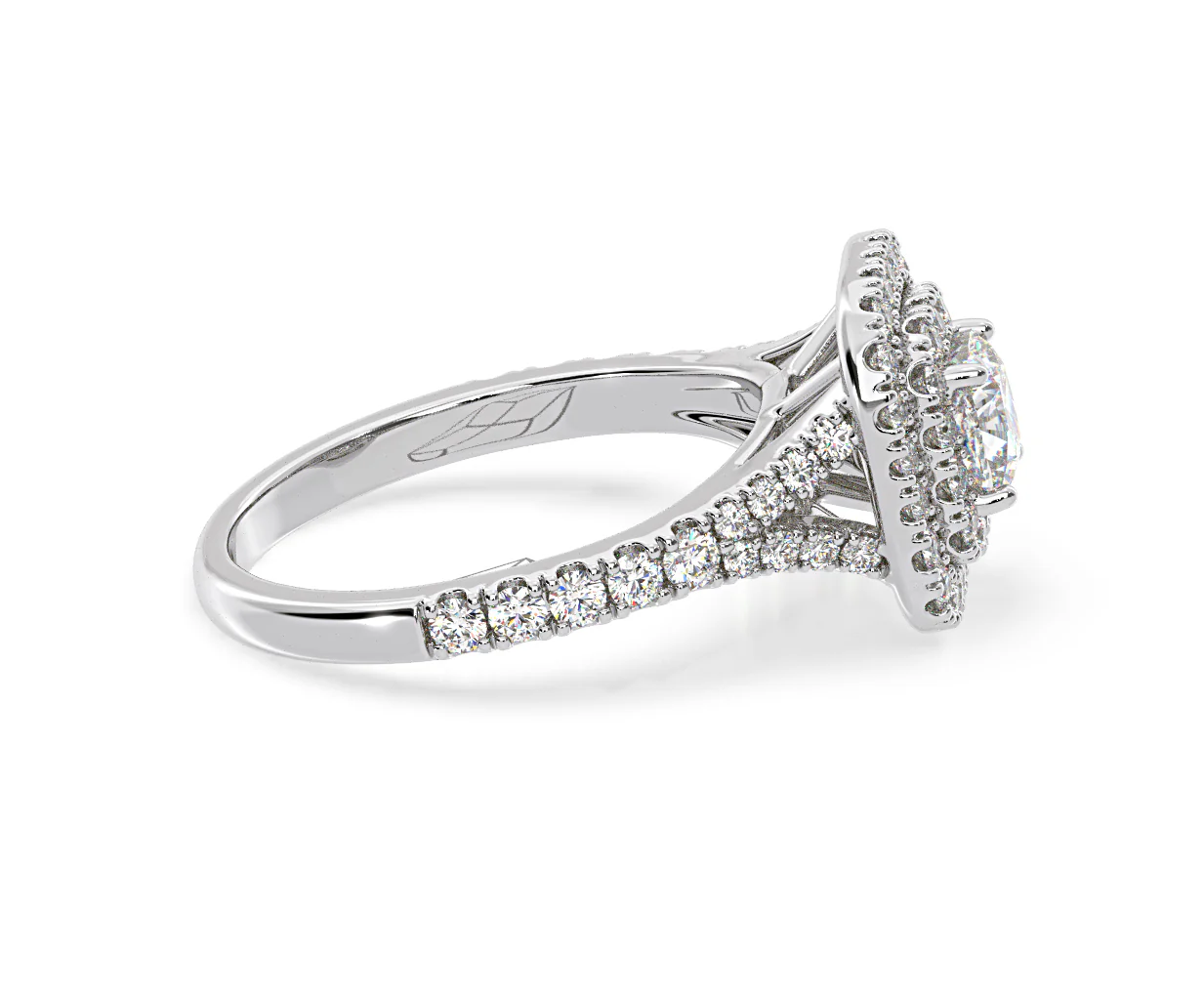 Anastasia Lab Diamond Halo Engagement Ring in Platinum 1.30ct F/VS1 - Image 150