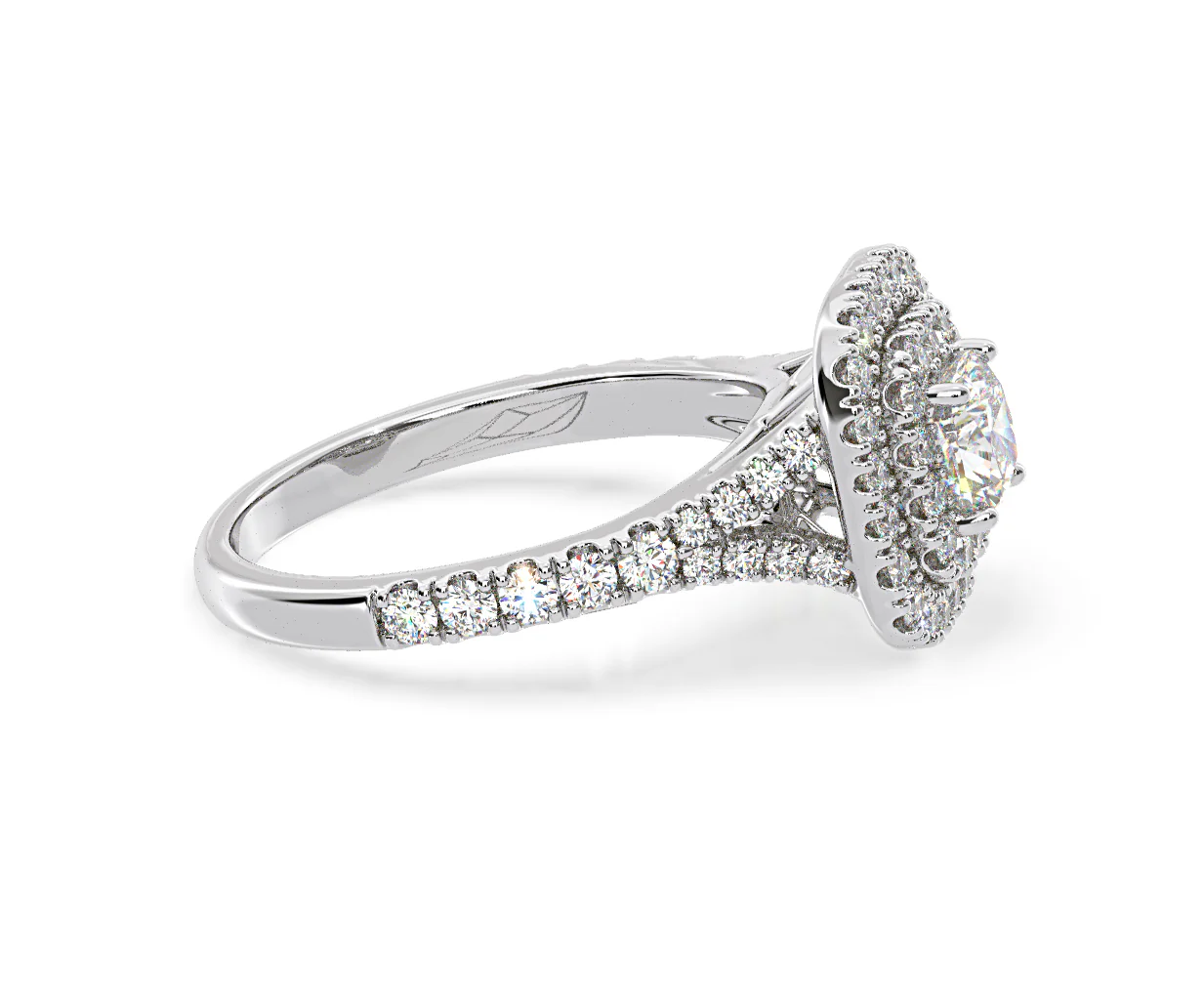 Anastasia Lab Diamond Halo Engagement Ring in Platinum 1.30ct F/VS1 - Image 152