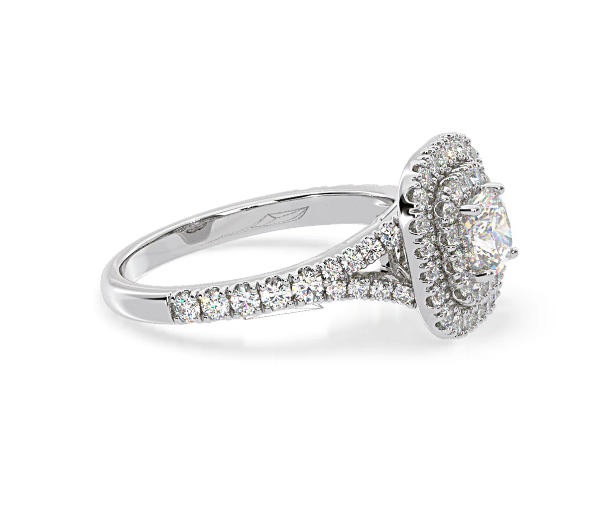 Anastasia Lab Diamond Halo Engagement Ring in Platinum 1.30ct F/VS1 - Image 154