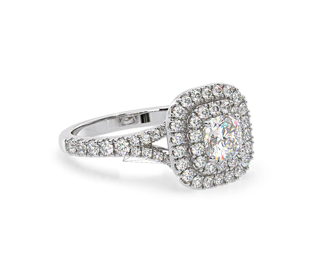 Anastasia Lab Diamond Halo Engagement Ring in Platinum 1.30ct F/VS1 - Image 161