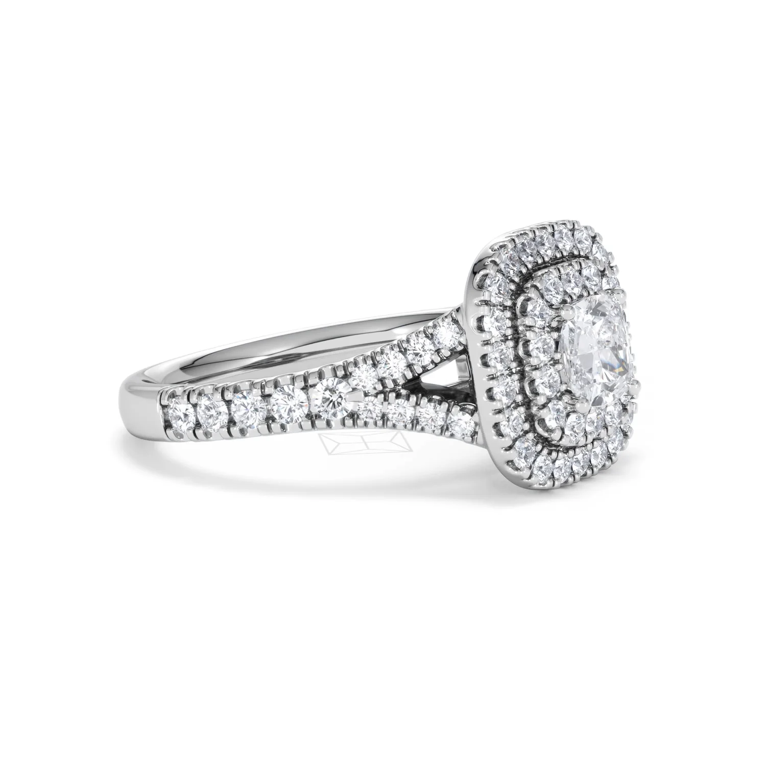 Anastasia Lab Diamond Halo Engagement Ring in Platinum 1.30ct F/VS1 - Image 22