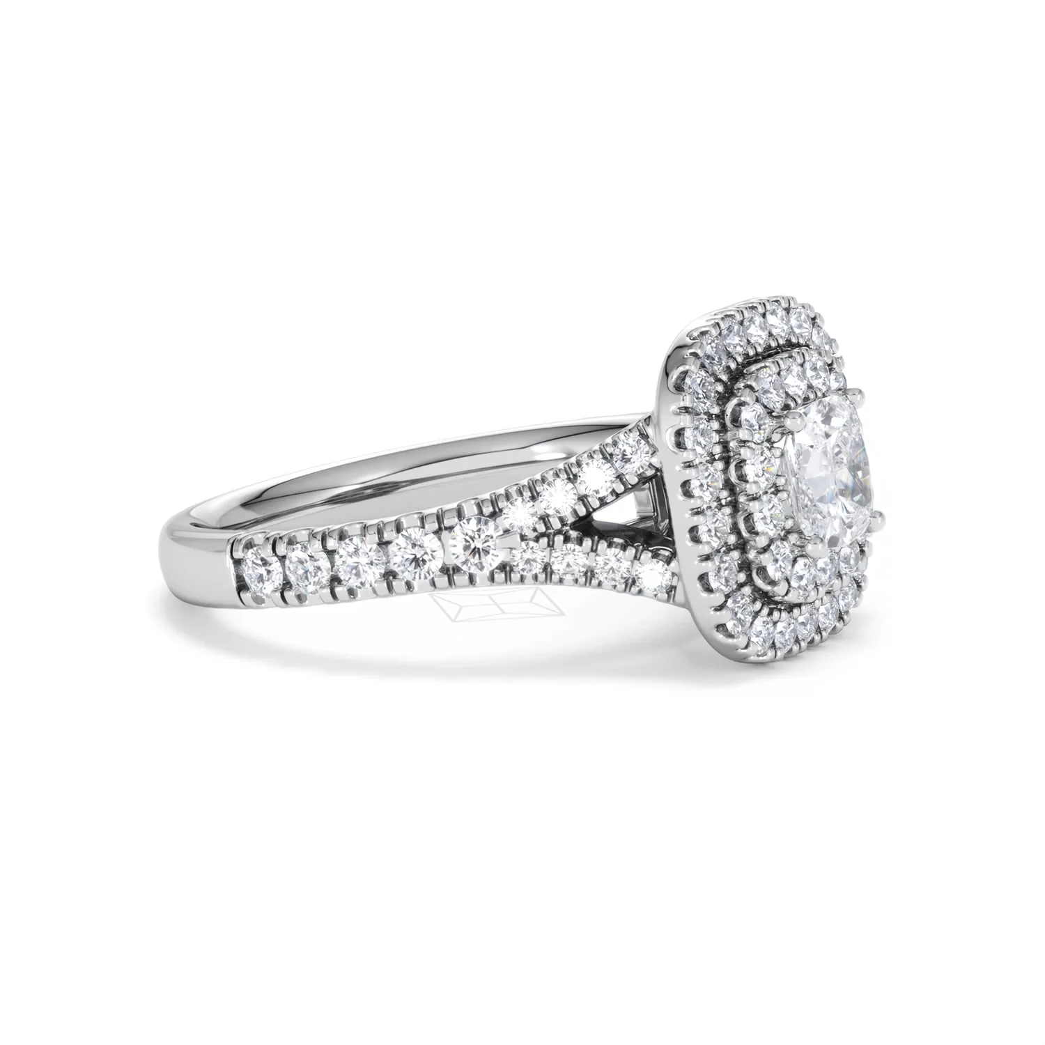 Anastasia Lab Diamond Halo Engagement Ring in Platinum 1.30ct F/VS1 - Image 23